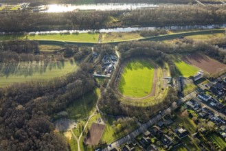 Aerial view of the sports field SuS Hervest-Dorsten 1919 in the Ellerbruchstraße in Dorsten in the