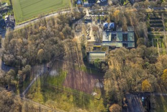 Aerial view of the Albert-Schweitzer-School in the district Hervest in the Glück-Auf-Straße in