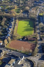 Aerial view of the Jahnplatz of FC Rot-Weiß Dorsten 1919 in Dorsten in the Ruhr area in North