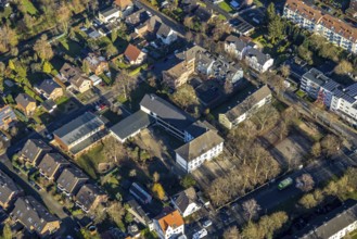 Aerial view of the Bonifatiusschule in the Pliesterbecker Straße in Dorsten in the Ruhr area in