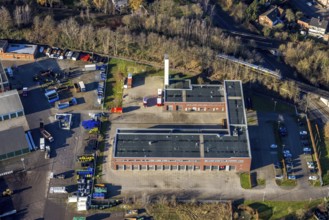 Aerial view of the fire brigade An der Wienbecke in Dorsten in the Ruhr area in North