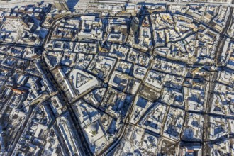 Aerial view, city centre, Wallring, Thier-Galerie, city, Dortmund, Ruhr area, North