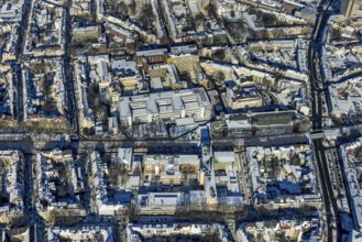 Aerial view, city centre, city clinics, Hohe Straße, city, Dortmund, Ruhr area, North