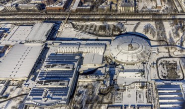Aerial view, Westfalenhalle, Dortmund, Ruhr area, North Rhine-Westphalia, Germany, DE, Europe,