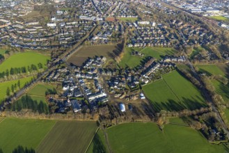 Aerial view of a construction site with residential development Auf dem Beerenkamp /