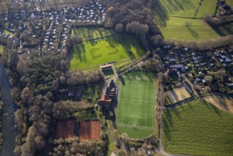 Aerial view of the sports field TUS Gahlen 1912 in Dorsten in the Ruhr area in North