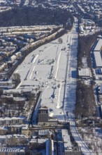 Aerial view, construction site Kronprinzenviertel for new residential area, Westfalendamm,