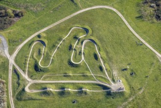Aerial view, sports facility Mountainbike-Arena EDG, Deusen, Dortmund, Ruhr area, North