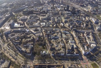 Aerial view, Dortmund city centre view, City, Dortmund, Ruhr area, North Rhine-Westphalia, Germany,