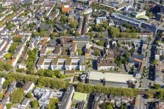 Aerial view, Klinikum Dortmund with multi-storey car park, Beurhausstraße, City, Dortmund, Ruhr