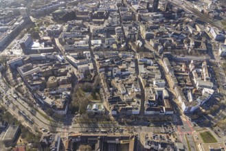 Aerial view, Dortmund city centre view, City, Dortmund, Ruhr area, North Rhine-Westphalia, Germany,