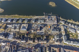 Aerial view, Phoenix-See, construction site residential complex Phönixseestraße, Kreuzknoten e.V.
