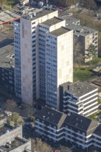 Aerial photo, demolition construction site high-rise building Kielstraße, project urban