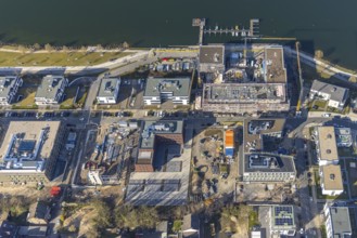 Aerial view, Phoenix-See, construction site residential complex Phönixseestraße, Kreuzknoten e.V.