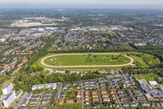 Aerial view, Dortmund racecourse with golf course, Schüren, Dortmund, Ruhr area, North