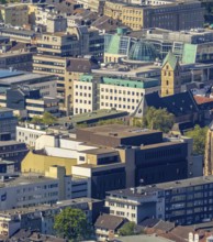 Aerial view, roofs of the city centre Alter Markt and St Marien Protestant Church, Dortmund, Ruhr
