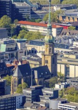 Aerial view, roofs of the city centre and St. Reinoldi Church, city, Dortmund, Ruhr area, North