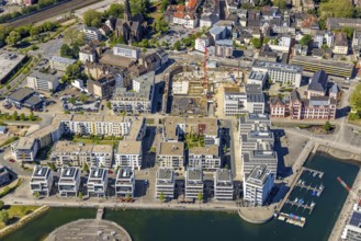 Aerial view, Phoenix Lake, Hörde, Dortmund, Ruhr area, North Rhine-Westphalia, Germany, DE, Europe,
