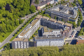 Aerial view, Berswordt-Quartier, Berswordt-Carrée, Berswordtstraße, Westfalenhalle, Dortmund, Ruhr