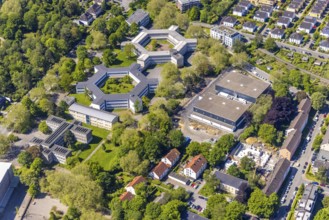 Aerial photo, Kreuzstraße school centre, Leibniz-Gymnasium, Wilhelm-Röntgen Realschule,