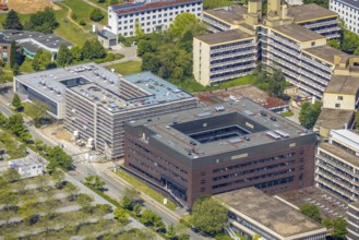 Aerial view, Dortmund University of Technology and Technology Park, construction site and new