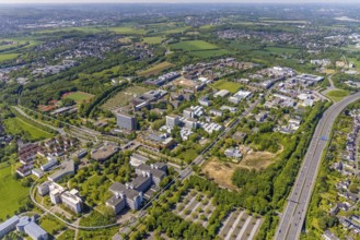 Aerial photo, Dortmund University of Technology, HoKiDo day care centre, Eichlinghofen, Dortmund,