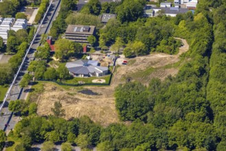 Aerial view, HoKiDo day-care centre at the Technical University of Dortmund, Eichlinghofen,