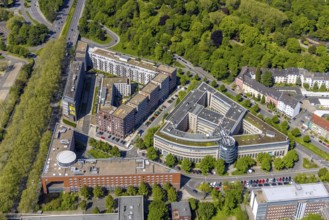 Aerial view, Berswordt-Quartier, Berswordt-Carrée, Berswordtstraße, Westfalenhalle, Dortmund, Ruhr