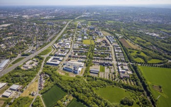 Aerial photograph, Dortmund University of Technology and Dortmund Technology Park, Oespel,