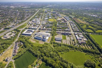 Aerial photograph, Dortmund University of Technology and Dortmund Technology Park, Oespel,