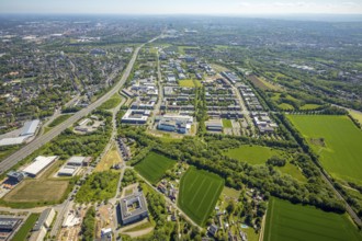 Aerial photograph, Dortmund University of Technology and Dortmund Technology Park, Oespel,
