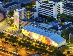 Aerial photo, German Football Museum, city, Dortmund, Ruhr area, North Rhine-Westphalia, Germany,