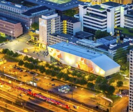Aerial photo, German Football Museum, city, Dortmund, Ruhr area, North Rhine-Westphalia, Germany,
