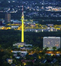 Aerial photo, Florian Tower in Westfalenpark, Ruhrallee, Dortmund, Ruhr area, North