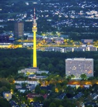 Aerial photo, Florian Tower in Westfalenpark, Ruhrallee, Dortmund, Ruhr area, North