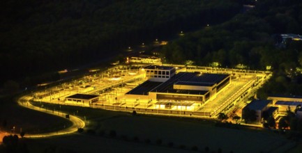 Aerial view, Deutsche Federal Bank branch, Aplerbeck, Dortmund, Ruhr area, North Rhine-Westphalia,