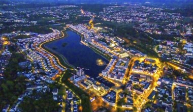 Aerial photo, Phoenix-See, Hörde, Dortmund, Ruhr area, North Rhine-Westphalia, Germany, DE,