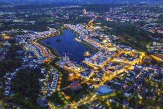 Aerial photo, Phoenix-See, Hörde, Dortmund, Ruhr area, North Rhine-Westphalia, Germany, DE,