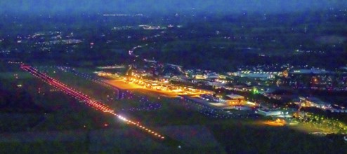 Aerial photo, Dortmund Airport, DTM, Wickede, Dortmund, Ruhr area, North Rhine-Westphalia, Germany,