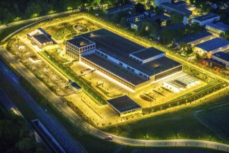 Aerial view, Deutsche Federal Bank branch, Aplerbeck, Dortmund, Ruhr area, North Rhine-Westphalia,