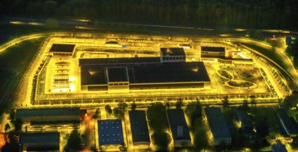 Aerial view, Deutsche Federal Bank branch, Aplerbeck, Dortmund, Ruhr area, North Rhine-Westphalia,