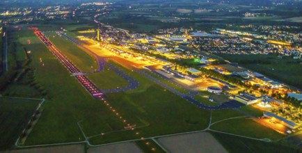 Aerial photo, Dortmund Airport, DTM, Wickede, Dortmund, Ruhr area, North Rhine-Westphalia, Germany,