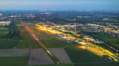 Aerial photo, Dortmund Airport, DTM, Wickede, Dortmund, Ruhr area, North Rhine-Westphalia, Germany,