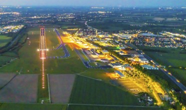 Aerial photo, Dortmund Airport, DTM, Wickede, Dortmund, Ruhr area, North Rhine-Westphalia, Germany,