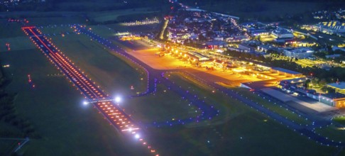 Aerial photo, Dortmund Airport, DTM, Wickede, Dortmund, Ruhr area, North Rhine-Westphalia, Germany,