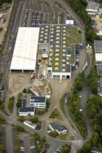 Aerial view, DSW21 depot Dorstfeld in the district Dorstfeld in Dortmund, Ruhr area, North