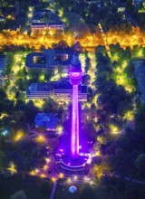Aerial view, Florian Tower in Westfalenpark, Ruhrallee, Dortmund, Ruhr area, North