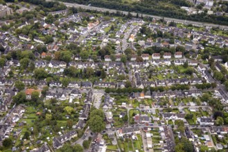 Aerial view, workers' housing estate Oberdorstfeld with Wittener Straße, Zollvereinstraße and