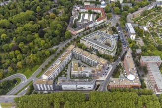 Aerial view, Berswordt-Carrée, Berswordt-Quartier with Westfalen-Center as well as Hotel Dorint an