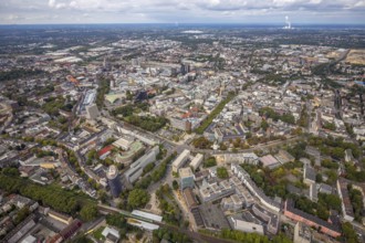 Aerial view, Wallring of the city in Dortmund, Ruhr area, North Rhine-Westphalia, Germany, City,